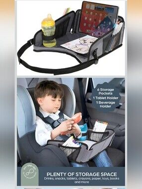 Dreambaby Ezy-Tote Large Travel Tray - Gray/Black